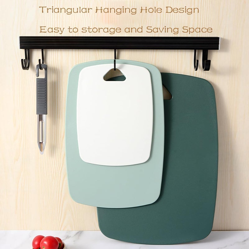 MiHerom Cutting Board Set for Kitchen,Plastic Large-small Chopping Board Set of 3,Dishwasher Safe,BPA Free - Image 4